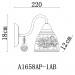 Настенное бра Rugiada Arte Lamp 1*60W Е14 A1658AP-1AB