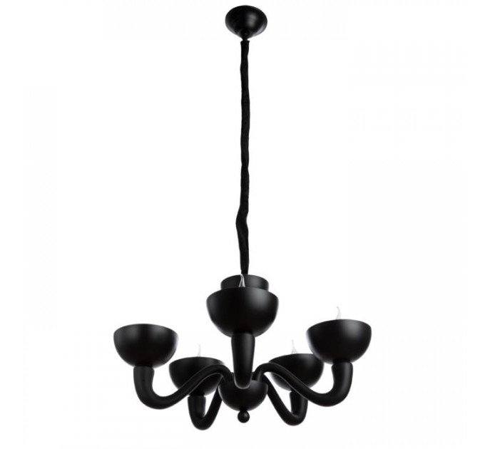 Подвесная люстра Bianca-nero Divinare 5*40W Е14 черный 7091/04 Lm-5