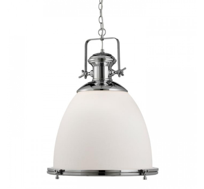 Подвесной светильник Capello Divinare 1*60W Е27 белый/хром 6678/12 Sp-1