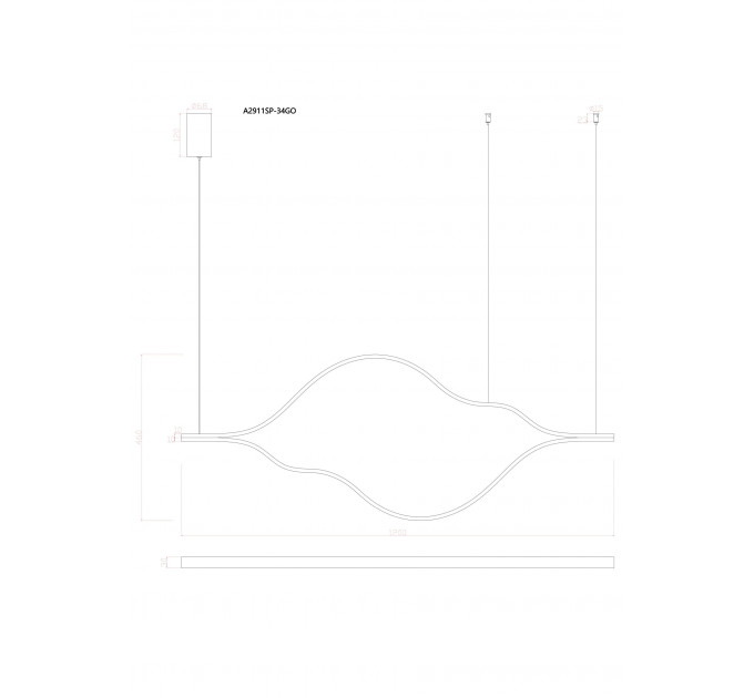 Подвесная люстра Arte Lamp ODYSSEY A2911SP-34GO