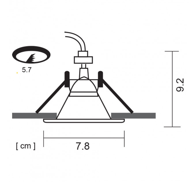 Встраиваемый светильник Grus Arte Lamp A6668PL-1WH