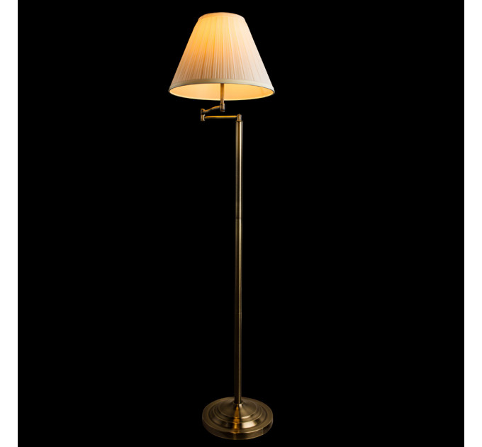 Торшер California Arte Lamp 1*60W Е27 бронза/белый A2872PN-1AB