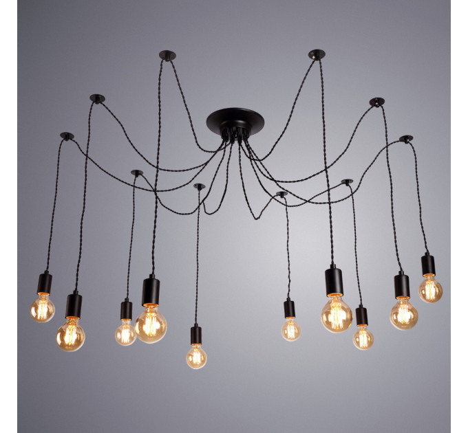 Подвесная люстра Fuori Arte Lamp 10*60W Е27 A9184SP-10BK