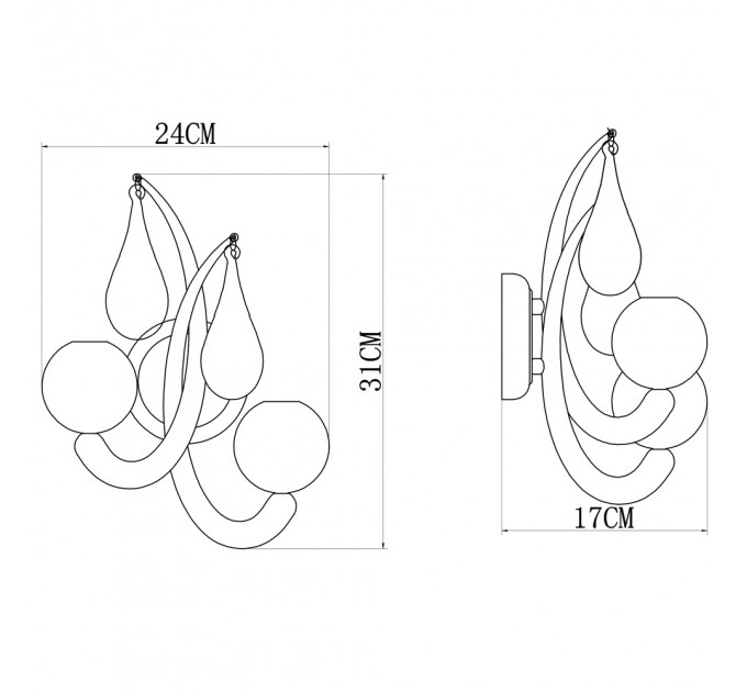 Настенное бра Sigma Arte Lamp A3229AP-2WH