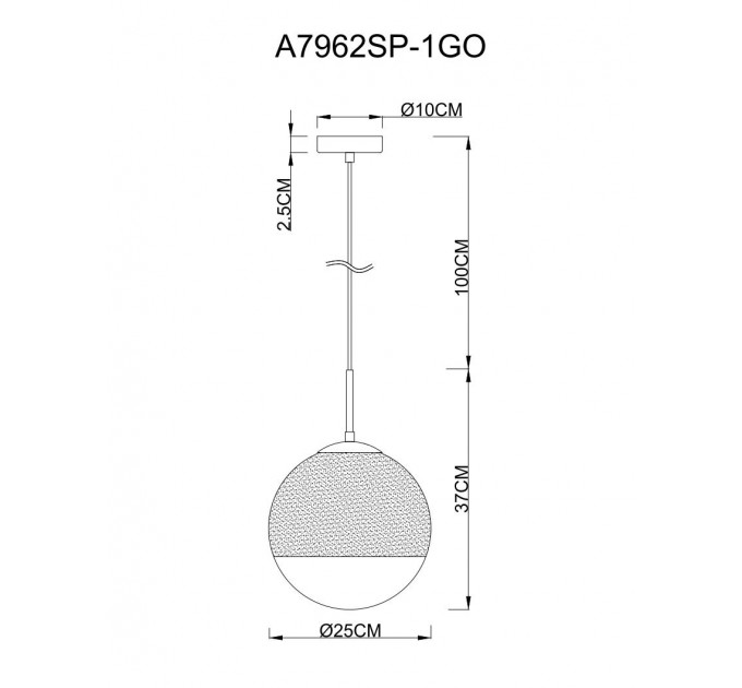 Светильник Arte Lamp JUPITER gold A7962SP-1GO
