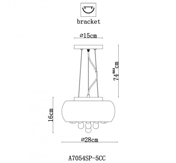 Подвесной светильник Halo Arte Lamp 5*33W G9 A7054SP-5CC
