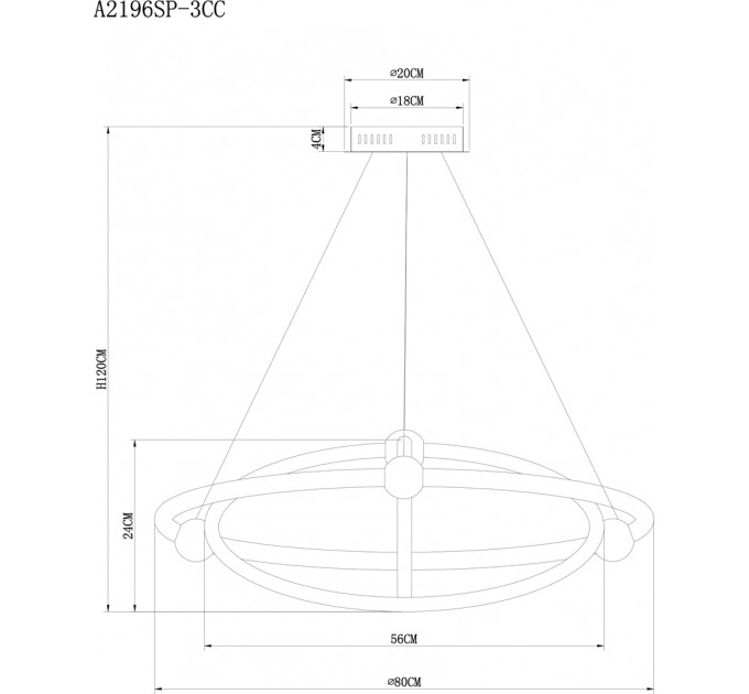 Подвесная люстра Arte Lamp HARLEY A2196SP-3CC