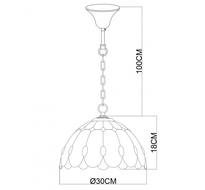 Подвесной светильник Tiffany Arte Lamp A3164SP-1BG