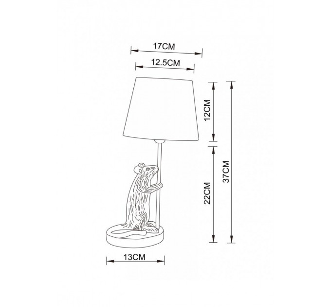 Интерьерная лампа Gustav Arte Lamp черный A4420LT-1GO
