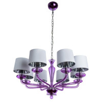 Подвесная люстра Veneto  Divinare 8*60W Е14 хром/фиолетовый 1155/03 Lm-8