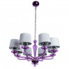 Подвесная люстра Veneto  Divinare 8*60W Е14 хром/фиолетовый 1155/03 Lm-8