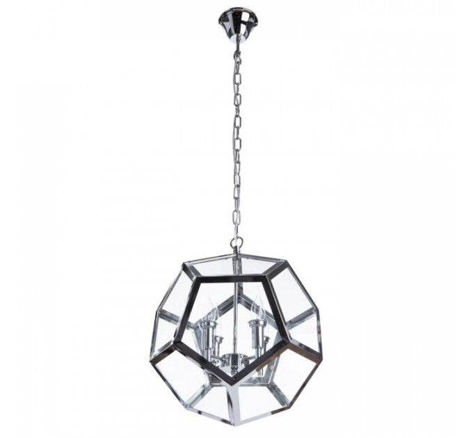 Подвесной светильник Poliedro Divinare 4*40W Е14 хром 2020/02 SP-4