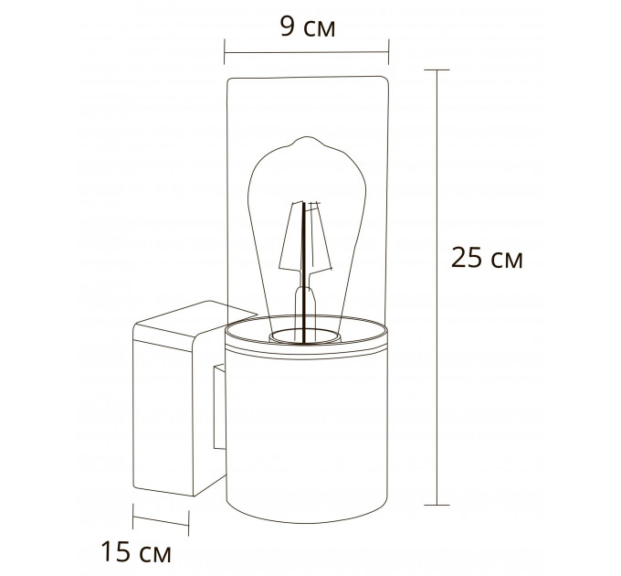 Уличный настенный светильник Arte Lamp WAZN A6218AL-1BK