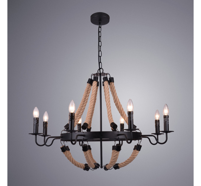 Подвесная люстра Marsiglia Arte Lamp 8*40W Е14 A8956LM-8BK
