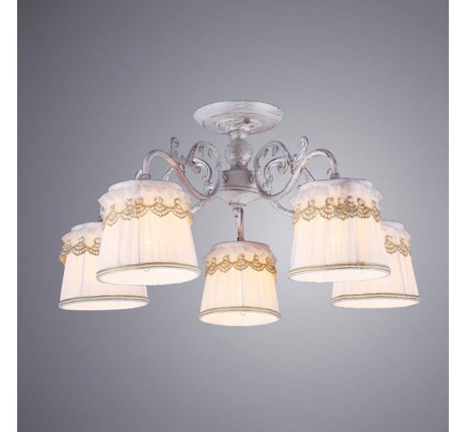 Потолочная люстра Merletto Arte Lamp 5*40W Е14 A5709PL-5WG