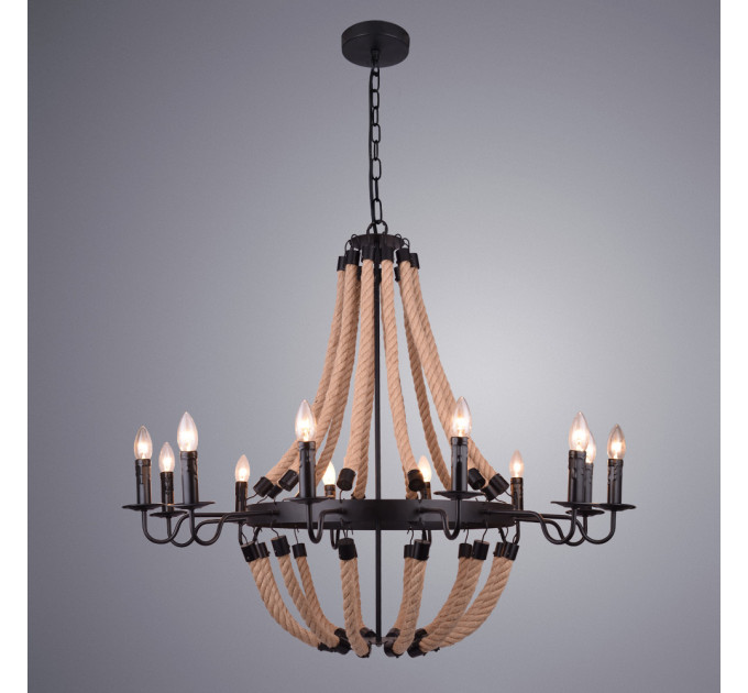 Подвесная люстра Marsiglia Arte Lamp 12*40W Е14 A8956LM-12BK