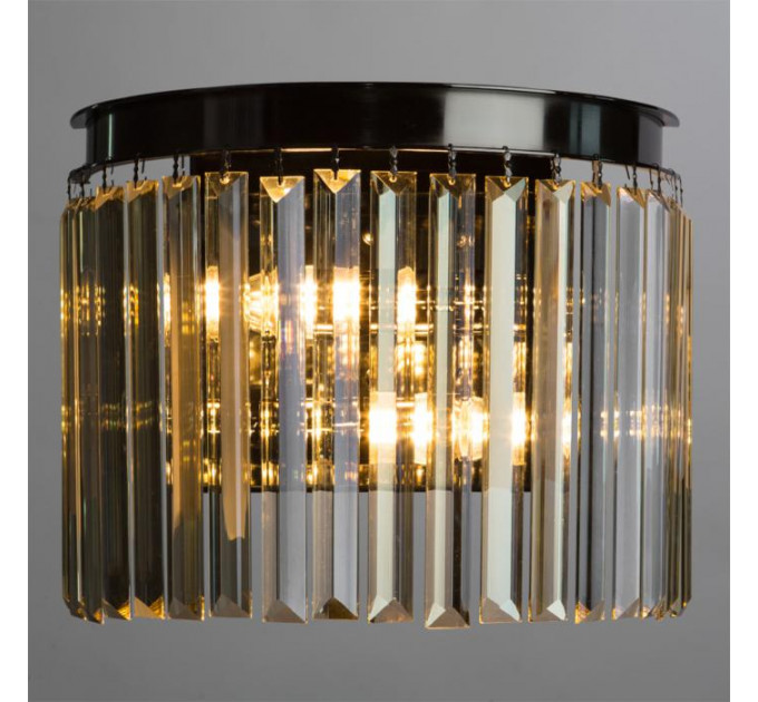 Настенный светильник Nova cognac Divinare 2*40W Е14 черный/хром 3002/06 Ap-2