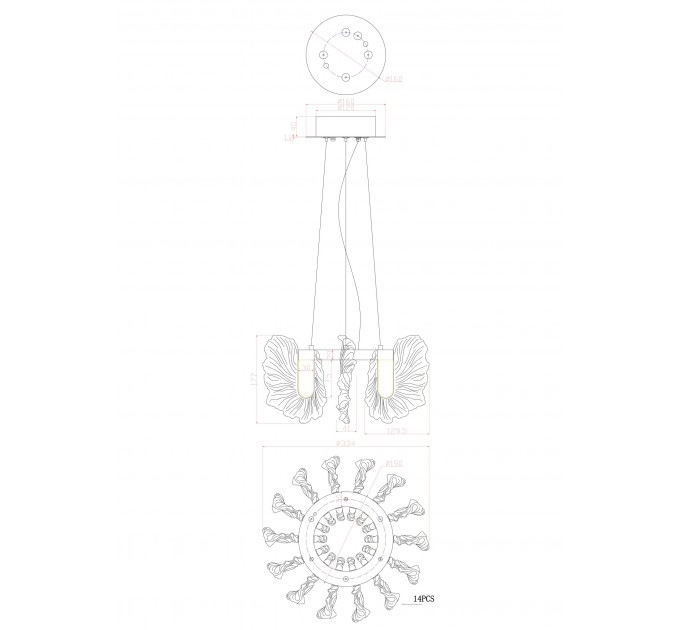 Подвесная люстра Divinare ANNA 1138/01 SP-36