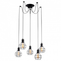 Подвесная люстра Spider Arte Lamp 5*60W Е27 черный A1109SP-5BK