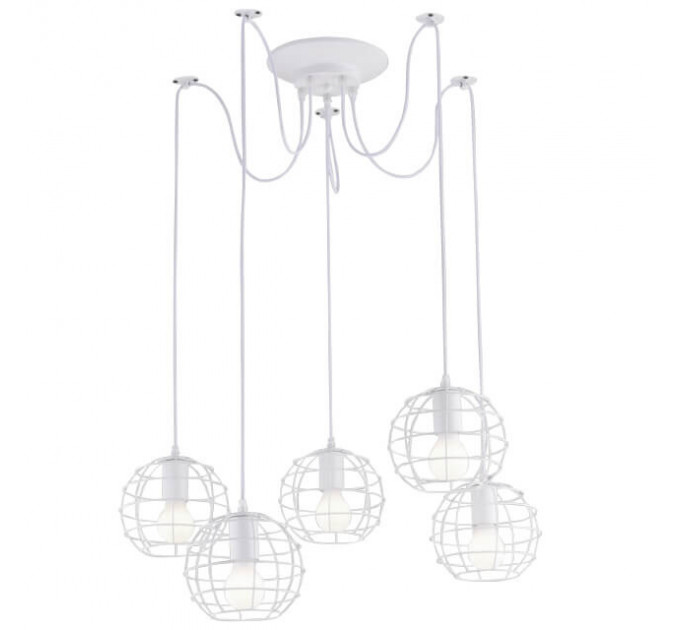 Подвесная люстра Spider Arte Lamp 5*60W Е27 белый A1110SP-5WH