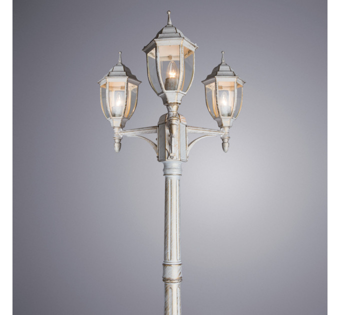 Уличный светильник Pegasus Arte Lamp 3*60W Е27 белый A3151PA-3WG