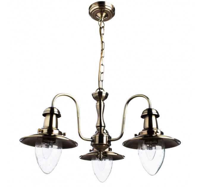 Подвесная люстра Fisherman Arte Lamp 3*60W Е27 бронза A5518LM-3AB