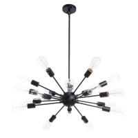 Подвесная люстра Floriana Divinare 18*40W Е27 черный 5010/01 Sp-18