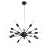 Подвесная люстра Floriana Divinare 18*40W Е27 черный 5010/01 Sp-18