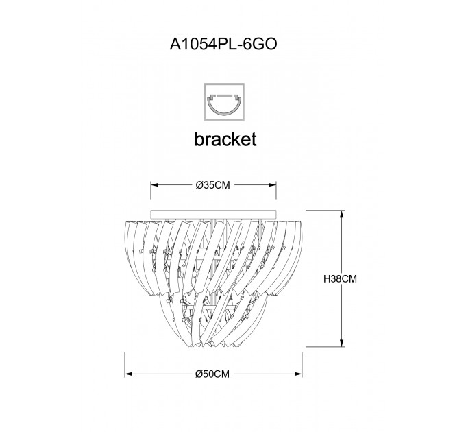 Потолочная люстра Arte Lamp ELLA A1054PL-6GO