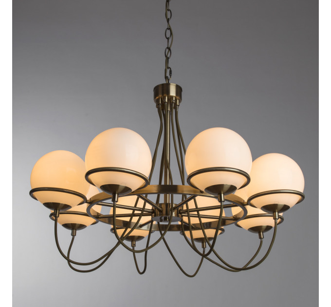 Подвесная люстра Bergamo Arte Lamp 8*40W Е14 бронза A2990LM-8AB