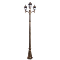 Уличный светильник Pegasus Arte Lamp 3*60W Е27 черный A3151PA-3BN
