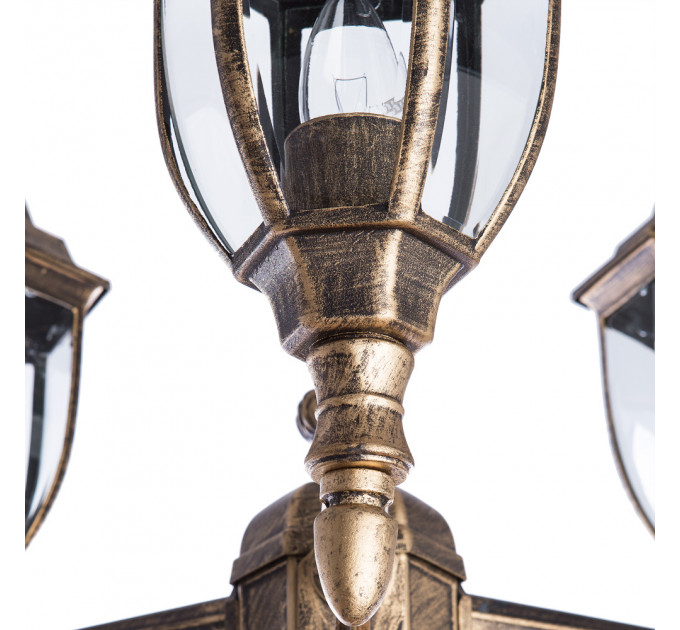 Уличный светильник Pegasus Arte Lamp 3*60W Е27 черный A3151PA-3BN