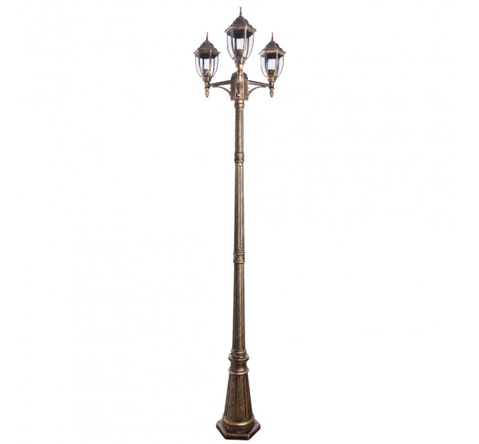 Уличный светильник Pegasus Arte Lamp 3*60W Е27 черный A3151PA-3BN