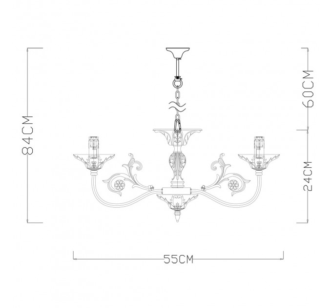 Подвесная люстра Faina Arte Lamp 5*40W Е14 A5326LM-5WG