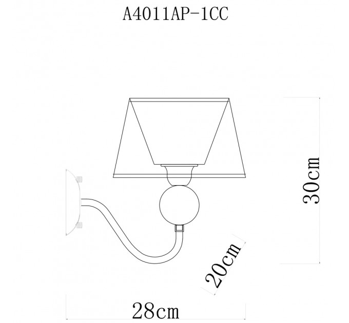 Настенное бра Turandot Arte Lamp 1*40W Е14 A4011AP-1CC