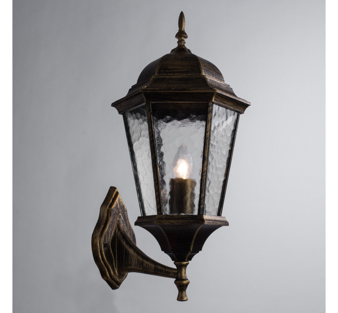Уличный настенный светильник Genova Arte Lamp черный A1201AL-1BN