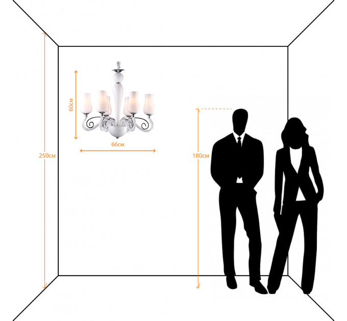 Подвесная люстра Biancaneve Arte Lamp A8110LM-6WH