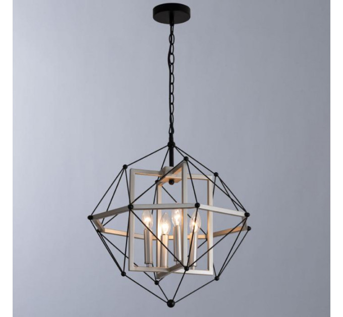 Подвесная люстра Odin Divinare 4*40W Е14 серебристый 2540/26 Sp-4