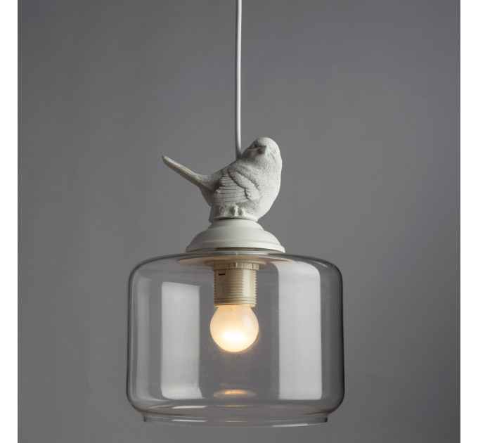 Подвесной светильник с птичкой Passero Arte Lamp 1*40W Е27 A8029SP-1WH