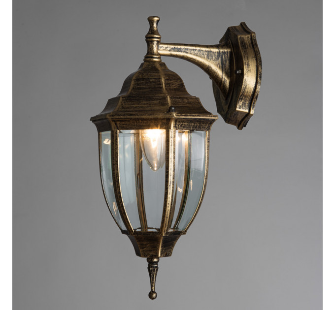 Уличный настенный светильник Pegasus Arte Lamp черный A3152AL-1BN