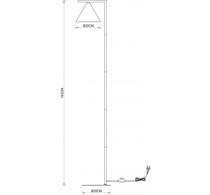 Торшер Arte Lamp DAVID A7033PN-1BK