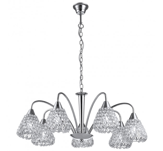 Подвесная люстра Adamello Arte Lamp 7*40W Е14 хром A9466LM-7CC