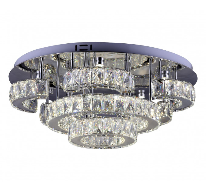 Потолочная светодиодная люстра Kink Light Стелла-Кристалл хром 68W (3000-6000К) 08611