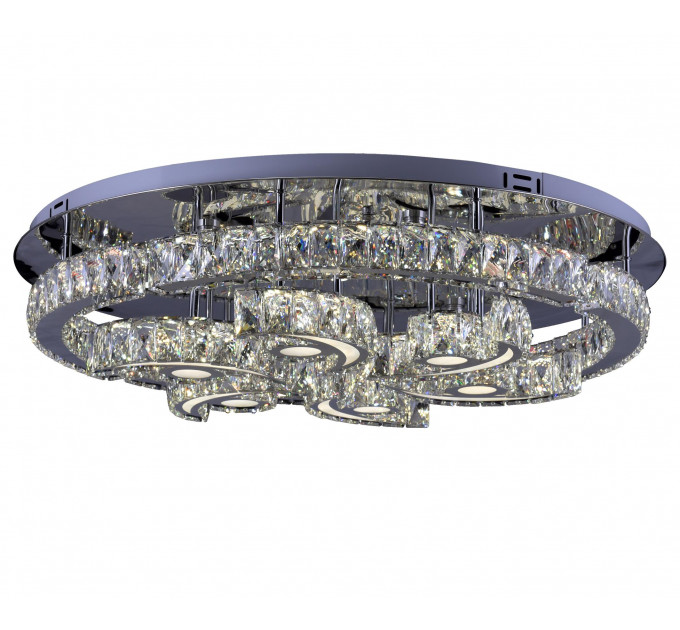 Потолочная светодиодная люстра Kink Light Стелла-Кристалл хром 142W (3000-6000К) 08612