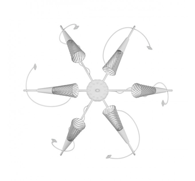 Потолочная люстра Aereo Lightstar 6*25W G9 белый 711060