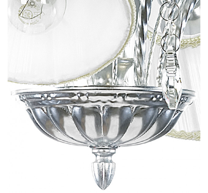 796189*** (SD1115-8) Люстра ESEDRA 8x40W E27 SILVER FOIL ткань (в комплекте)