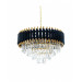 Хрустальная подвесная люстра Lumina Deco Funneli LDP 6003-550 BK+F.GD