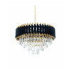 Хрустальная подвесная люстра Lumina Deco Funneli LDP 6003-550 BK+F.GD