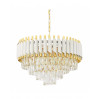 Хрустальная подвесная люстра Lumina Deco Funneli LDP 6003-500 WT+F.GD