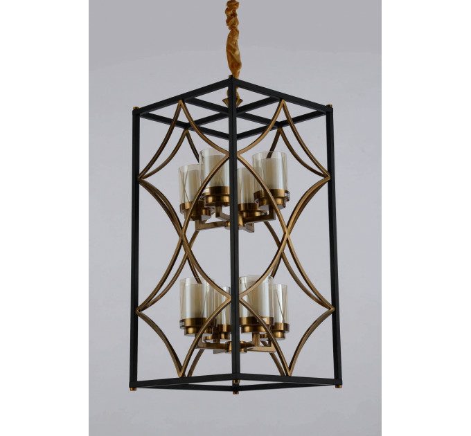 Подвесная люстра Lumina Deco Quadrato LDP 1223-8 BK+MD